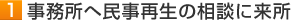 1　事務所へ民事再生の相談に来所